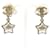 Orecchini a stella Coco Mark di Chanel D'oro Bianco sporco