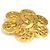 Spilla in metallo dorato Chanel Coco Mark D'oro - vista 2