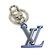 Charm per borsa Louis Vuitton blu e argento