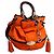 Borsa Lancel Brigitte Bardot arancione in Alcantara