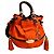 Borsa Lancel Brigitte Bardot arancione in Alcantara - vista 3
