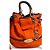 Borsa Lancel Brigitte Bardot arancione in Alcantara - vista 4