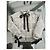 Grau/silberne gesteppte Jacke Chanel 17B mit Buchstabenmonogramm-Logo FR 36 - Schwarzes Band - Ansicht 18