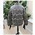 Grau/silberne gesteppte Jacke Chanel 17B mit Buchstabenmonogramm-Logo FR 36 - Schwarzes Band - Ansicht 3