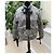 Grau/silberne gesteppte Jacke Chanel 17B mit Buchstabenmonogramm-Logo FR 36 - Schwarzes Band - Ansicht 4