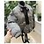 Grau/silberne gesteppte Jacke Chanel 17B mit Buchstabenmonogramm-Logo FR 36 - Schwarzes Band - Ansicht 5