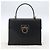 Borsa a mano in pelle Gancini Salvatore Ferragamo 2 in 1 Nero Oro Auth 164875V - vista 25