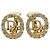 Orecchini a clip dorati Christian Dior con strass D'oro