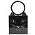 Charlotte Olympia Schwarze Perspex-Clutch mit Katzenmotiv