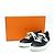 Hermès Tiefe Strick-Leder-Sneaker Schwarz Weiß - Ansicht 7