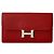 Cartera Long Constance de Cuero Epsom Hermès Roja