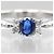 Autre Marque Pt900 Platin-Saphir-Diamantring Silber - Ansicht 6