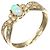 Autre Marque Au750 Opal Diamond Ring Golden