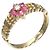 Autre Marque Au750 Rubin-Diamant-Ring Golden