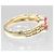 Autre Marque Au750 Rubin-Diamant-Ring Golden - Ansicht 6