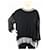 Timeless Chiffon-Pullover mit Coco Chanel-Buttons Braun Schwarz  - Ansicht 1