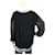Timeless Chiffon-Pullover mit Coco Chanel-Buttons Braun Schwarz  - Ansicht 2