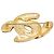 Timeless Chanel Matelassé Coco Mark Brosche Golden - Ansicht 3