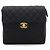Mochila de cuero de jersey de algodón matelassé de Chanel Negro