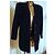 Giacca lunga Salvatore Ferragamo in lana blu notte Blu scuro - vista 2