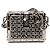 Borsa Dolce Box in jacquard nero decorata con strass Dolce & Gabbana