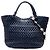 Borsa Miu Miu in nappa matelassé blu con cristalli Blu navy