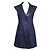 Abito senza maniche Chanel in tweed blu navy - vista 3