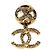 Orecchini pendenti forati Chanel, decorati con il logo CC D'oro - vista 2