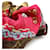 Scrunchie in seta Louis Vuitton Marrone Multicolore Fuschia - vista 5