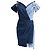 Vestido Mini Bicolor Patchwork en Denim Azul de Dolce & Gabbana