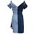 Vestido Mini Bicolor Patchwork en Denim Azul de Dolce & Gabbana - vista 3