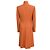 Abrigo de cuello alto Gianni Versace Couture con bolsillos en lana naranja - vista 3