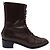 Aeyde Lace-Up Zipped Boots in Brown Leather