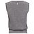 Camiseta sem mangas em algodão cinza com detalhe em renda V-Neck da Jw Anderson - vista 4