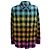 Céline Camicia in flanella a quadri tie-dye Celine in cotone multicolore
