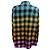 Céline Camicia in flanella a quadri tie-dye Celine in cotone multicolore - vista 5