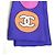 CHANEL Lenço Bandeau Coco Mark, Seda, Feminino, Multicolorido, Como Novo Multicor - vista 3