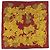 Chanel Coco Mark scarf, women's, branded silk, red and yellow, large, grape tassel, fruitful plant design