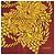 Chanel Coco Mark scarf, women's, branded silk, red and yellow, large, grape tassel, fruitful plant design - view 5