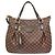 Borsa a mano Louis Vuitton Damier Evora MM da donna, borsa a spalla marrone, ebano