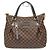 Borsa a mano Louis Vuitton Damier Evora MM da donna, borsa a spalla Ebano Marrone