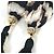 Sciarpa con frange e nappine LOUIS VUITTON con strass, stole in seta, donna, marrone - vista 3