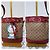 Borsa a secchiello mini in tela rivestita Gucci Doraemon x Gucci Beige Bordò - vista 6