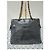 Borsa a spalla in caviale con logo ricamato Chanel nera Nero - vista 17