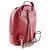 Mochila GUCCI Soho em couro vermelho com corrente entrelaçada para mulheres - vista 3