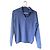 Daniel Crémieux Herren Cashmere Pullover mit Polo Kragen Blau Gr 42