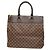 Borsa Boston Damier Greenwich PM Louis Vuitton per uomini e donne Ebano Marrone