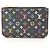 Billetera Pochette Cle de Louis Vuitton con monedero Negro Roja Multicolor