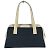 Borsa Boston Matelassé Chanel Bianco Blu navy - vista 2