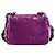 Borsa a spalla mini Natalia in velluto viola Tom Ford con catena e chiusura a scatto TF, borsa da sera Porpora - vista 3
